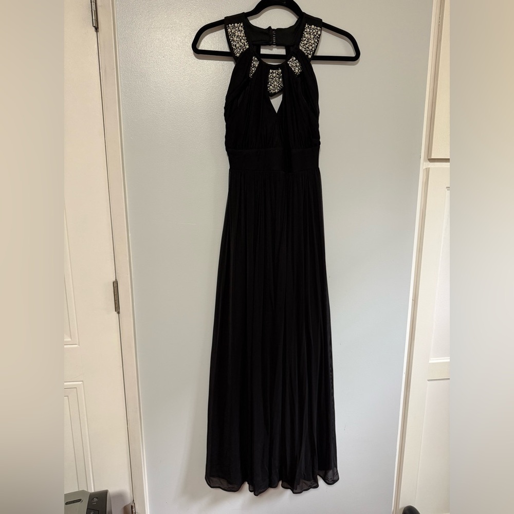 Amazon Black Halter Sleeveless Gown